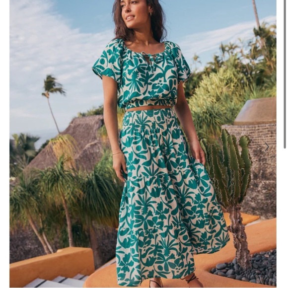 Marine Layer | Corrine Double Cloth 100% Cotton Maxi Skirt Size XS - Picture 1 of 9
